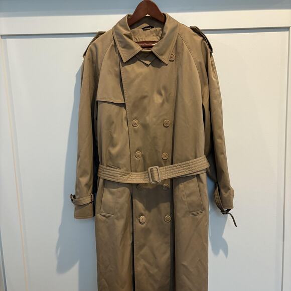 Charles Ross Other - Vintage Charles Ross Collection Trench Coat Men 40R Tan Belted Lined 80s Capsule
